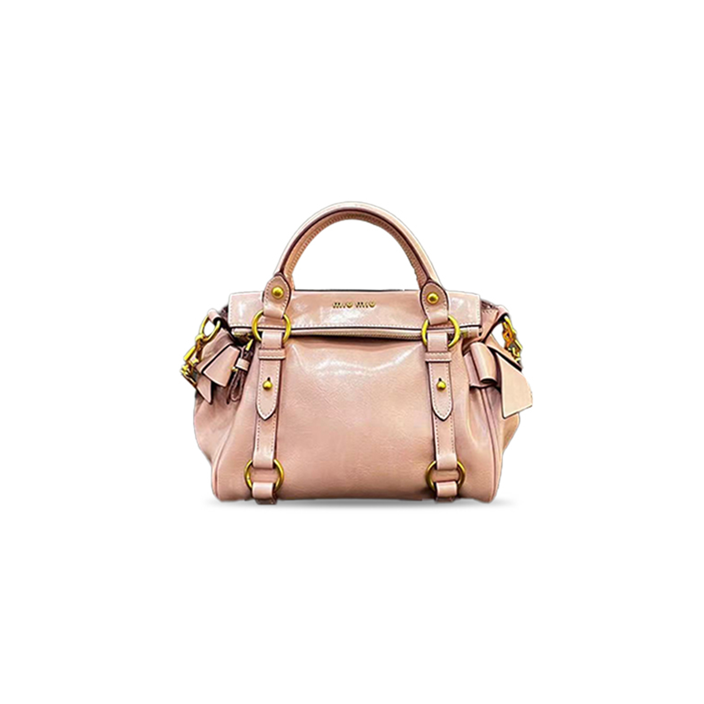 MIU MIU VITELLO LUX BOW SATCHEL  (25*20*13cm) MIU MIU VITELLO LUX BOW SATCHEL  (25*20*13cm)